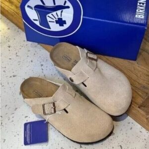 Birkenstock Boston Suede Leather - Taupe Women